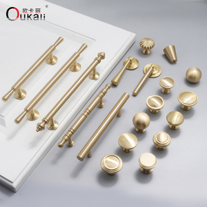 Oukali Sang Trọng Sản Phẩm Mới Nhà Cung Cấp Vàng Trang Trí Nội Xử Lý Brass Nội <span class=keywords><strong>Knobs</strong></span> Và Xử Lý - Product Image 1