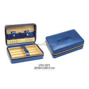 Étui de voyage en cuir pour cigares en gros direct d'usine pochette portable étanche à <span class=keywords><strong>3</strong></span> doigts pour hommes - Product Image 5