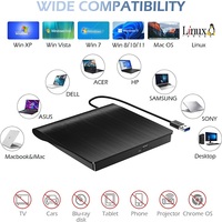 Voor laptop, desktop, compatibel dvd-station, usb-cd-speler, externe dvd-speler, dvd rw, draagbare externe cd-rom