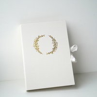 Haute qualité personnalisable Design Logo couverture rigide tissu lin environnement mariage fichier dossier Document fichier dossier