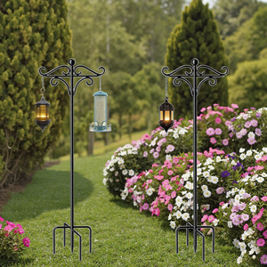 Crochet de berger robuste réglable avec poteau d'alimentation à deux côtés pour ornement de jardin utilisé dans la lanterne de panier de fleurs suspendue - Product Image 6