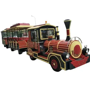 Parque de diversões de venda quente trem infantil equipamento de diversões produção fábrica parque temático trem pequeno elétrico sem trilhas