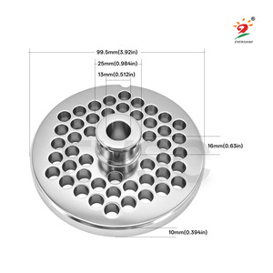 Plaque de broyeur à viande EVSC 99,5 mm en acier inoxydable SUS420 de qualité alimentaire, accessoire de précision pour hachoir - Product Image 2