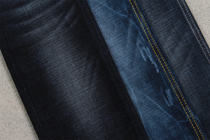 10,9 oz 58/59 "crosshatch slub tela de mezclilla elástica para jeans material de tela trasera azul sanforización - Product Image 6