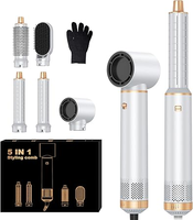 Sèche-cheveux de voyage multifonctionnel 1000W à moteur AC ionique 5 en 1 avec brosse à air chaud et peigne sèche-cheveux pour camping-car et hôtel