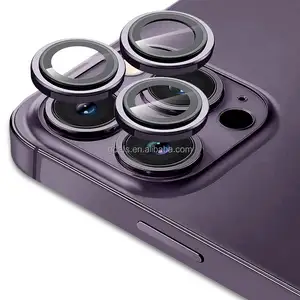 Mobile Anti Scratch 3D Tempered Glass Colorful Metal Frame Lens Camera Protector For IPhone 13 PRO MAX Mini6.7 6.1 5.4