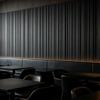 Panneau de grille 3D moderne de style européen, étanche, design graphique, respectueux de l'environnement, WPC, intérieur/extérieur, villa, salle de bain