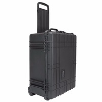 Mallette à outils en plastique étanche, mallette de transport rigide, étui de protection de sécurité avec roues et poignée de traction