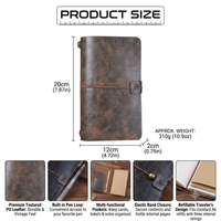 Carnet de notes A6 en cuir PU vintage personnalisé ODM avec élastique, idéal pour l'écriture, les voyages et le journal intime, avec logo, cadeau parfait pour l'écriture.