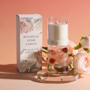 Candela Unica in Cera Gel Private Label all'Ingrosso Candela Artigianale Aromatica in Cera Gel di Soia con Fiori Veri Essiccati - Product Image 4