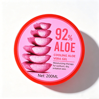 Gel d'aloe vera OEM 92% Acide hyaluronique Hydratant pour tous types de peaux Soins du corps et des mains