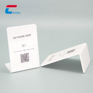 Vendita calda Progrommable NFC Yelp Trustpilot <span class=keywords><strong>Booking</strong></span> Review Tap NFC PVC Stand per ristorante, Hotel, bar - Product Image 6