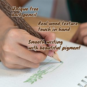 Ensemble de crayons assortis - Crayons en bois en forme de branche d'arbre, crayons en bois colorés, arbre pour décorations de camping et mariage en plein air - Product Image 6