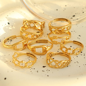 Geometric Fashion <b>Rings</b> Gold Unisex Index Finger <b>Ring</b> Gift Jewelry - Product Image 2
