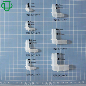 Tuyau en plastique PP de qualité alimentaire, connecteur en pagode, coude à diamètre égal, 90 degrés, en forme de L, coude carré, coin arrondi, médical - Product Image 3