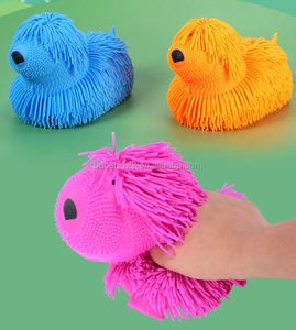 ของเล่นบีบกระต่ายขนปุยน่ารักขนาดใหญ่ ของเล่นบีบสุนัข แมว เรืองแสง บรรเทาความเครียด ของเล่นบีบคลายเครียดเรืองแสง ของเล่นฟิดเจ็ตสำหรับเด็กและผู้ใหญ่ - Product Image 3