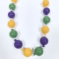 Großhandel Karneval 30mm ABS-Perlenkette Karnevalsumzug Wurfkette Party-Halskette Dekoration Mehrfarbig
