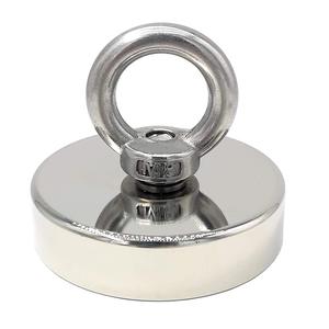 Magnetpro Imanes de Alto Rendimiento con Fuerza de 160 kg, Imanes Fuertes de Neodimio Grandes y Pesados con Argolla para Pesca Magnética - Product Image 1