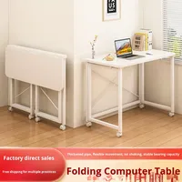 Bureau d'ordinateur en métal pliant mobile pratique chevet étudiant maison bureau simple bureau chambre étude petite Table