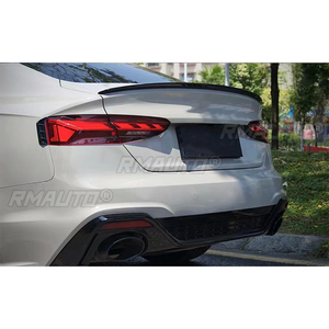 Alerón Trasero para Audi A5 B9 S5 Sline RS5 Sportback 4 Puertas 2017-2020, Estilo Highkick, en Fibra de Carbono Negro Brillante - Product Image 6