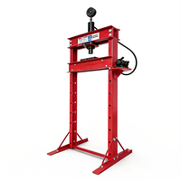 Presse d'atelier hydraulique manuelle portable AUTO 20 tonnes de petite taille pour bagues en acier, avec cadran à aiguille haute définition intégré et soudé