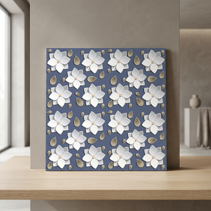 Carreaux de sol en céramique 300x300mm 30x30cm, design marbre Calacatta 3D, brillants et émaillés, pour revêtements de sol modernes. - Product Image 3