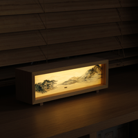 Lampe de chevet LED créative en bois grainé, lumière chaude, lampe de table en bois massif pour chambre à coucher, décoration de chambre d'enfant, cadeau