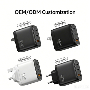 Chargeur mural USB C GaN 65W 3 ports Adaptateur d'alimentation rapide PD QC3.0 pour téléphone, ordinateur portable, tablette - Product Image 2