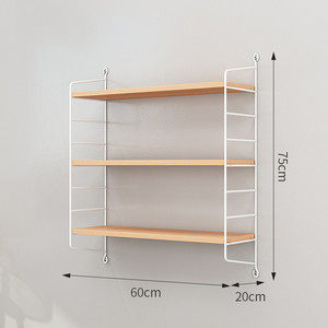 Étagère murale de rangement moderne en métal et bois, étagères murales flottantes réglables, étagère murale pour livres - Product Image 2