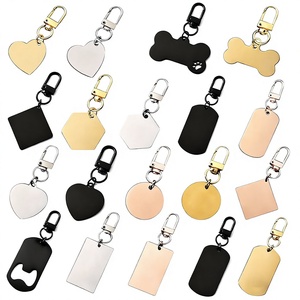 Vente en gros OEM/ODM de supports vierges pour porte-clés en métal, porte-clés en acier inoxydable multi-formes, porte-étiquettes pour animaux de compagnie, cadeaux promotionnels de fêtes - Product Image 1