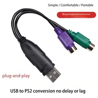Venta al por mayor de fábrica USB a PS2 Cable macho a hembra Adaptador convertidor Cable de extensión para computadora PC teclado ratón