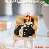 Blocs de construction de peintures célèbres d'art Pixel 3D Creative Van Gogh Starry Sky Micro Blocks DIY Jouets Cadeau pour enfants Décoration de la maison