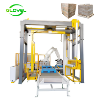 Mesin Pembungkus Otomatis Penuh Tipe Gantry Frame Pallet Online Robot Swing Arm Stretch Wrapper Foil Hemat Energi Rotary