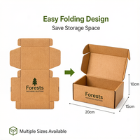 Boîte d'emballage en carton ondulé kraft imprimée sur mesure, boîte d'expédition pliable recyclable pour vêtements et emballages cadeaux