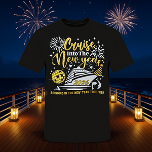 Camiseta Cruise Into The New Year 2026, camiseta de vacaciones de Feliz Año Nuevo - Product Image 3