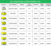 Transformador de Potencia SMT EPC13 3W-8W 3.3V-36V, Transformador de Conmutación de Salida para Convertidores AC-DC y Controladores LED