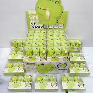 Lindo Borrador de Dinosaurio en Forma de Helado 3D, Sin Ensamblar, Tridimensional, 3 Piezas - Product Image 1