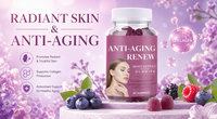 Gummies de beauté anti-âge OEM avec Resvératrol et Quercétine pour une peau plus jeune, 60 unités, antioxydant pour adultes
