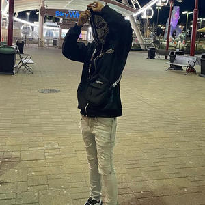 Wholesale Oversized Pullover <b>Crop</b> <b>Top</b> Streetwear Blank Hoodie, Custom Heavy Weight Full Zip up Hoodie - Product Image 3