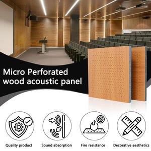 TianGe 60*60cm Eco Proof Micro <span class=keywords><strong>perforado</strong></span> madera pared y techo listones interiores decorativos <span class=keywords><strong>comprar</strong></span> tableros <span class=keywords><strong>Panel</strong></span> acústico para Iglesia - Product Image 3