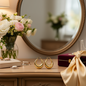 ต่างหูห่วงทรงกลมขนาด 20 มม. ของอาลีบาบา เอมิ สเตชั่น ชุบทอง ทำจากโลหะผสมสังกะสี เหมาะสำหรับทั้งชายและหญิง แฟชั่นทันสมัย - Product Image 2