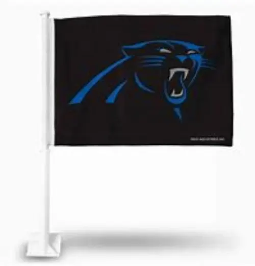 autofenster motorrad-farbige polyester-flagge kundenspezifische auto-flaggen nfl carolina panthers