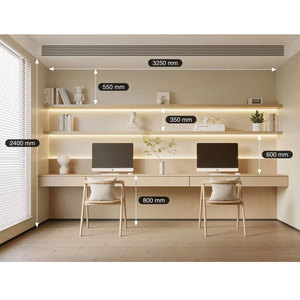 Libreria Moderna Personalizzata in Legno Massello Ecologico, Unità di Archiviazione per Studio, Appartamento, Progetto Biblioteca, Uso Domestico - Product Image 1