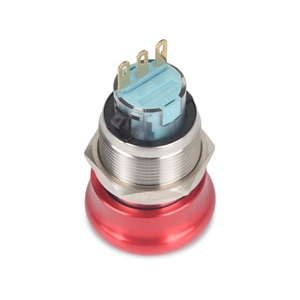 Bouton d'arrêt d'urgence rotatif en métal à tête de champignon rouge IP65 de 16 mm/19 mm/22 mm avec LED 250 V 1NO1NC 5 A - Product Image 3