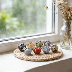 Prix d'usine, cristal poli pour la guérison énergétique et spirituelle, <span class=keywords><strong>améthyste</strong></span>, quartz rose, sculpture de pomme, artisanat pour la décoration de la maison - Product Image 3