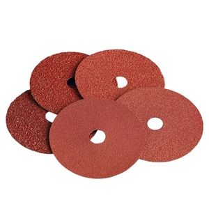 Disco de lijado de fibra <span class=keywords><strong>Indasa</strong></span>, disco abrasivo de fibra de nailon, color rojo, oro azul, 1 orificio - Product Image 1