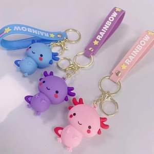 Llavero de Peluche de Ajolote y Dinosaurio, Accesorio de Bolsa con Diseño de Salamandra de Lujo, de <span class=keywords><strong>PVC</strong></span> Impermeable - Product Image 3