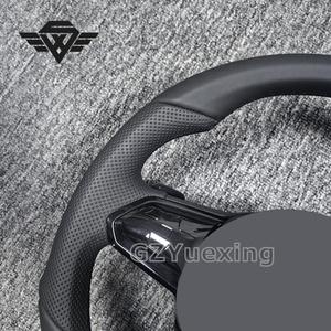 Volante Deportivo Personalizado <span class=keywords><strong>de</strong></span> Cuero Genuino para Volkswagen VW Golf R 5 6 8 R <span class=keywords><strong>Jetta</strong></span> <span class=keywords><strong>Mk6</strong></span> Polo Passat CC - Product Image 2