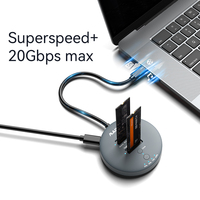Estación de Acoplamiento NVMe SSD de 2 Bahías sin Tornillos MAIWO con Clonación, USB-C 10Gbps a PCIe4.0, Carcasa para SSD NVMe 2230 2242 2280 M2 HDD