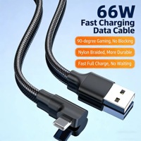 Cable de Carga Rápida USB-C PD60W 3A en Forma de L de 90 Grados, 1m 2m, para Teléfono Móvil, Impresora, Computadora, Cobre Puro, Venta al Por Mayor
